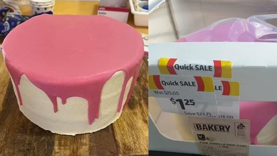 Era um bolo pronto de supermercado - Reprodução/ Facebook