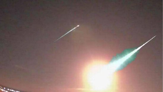 O meteoro caiu em Minas Gerais - Reprodução/Instagram @observatorioids