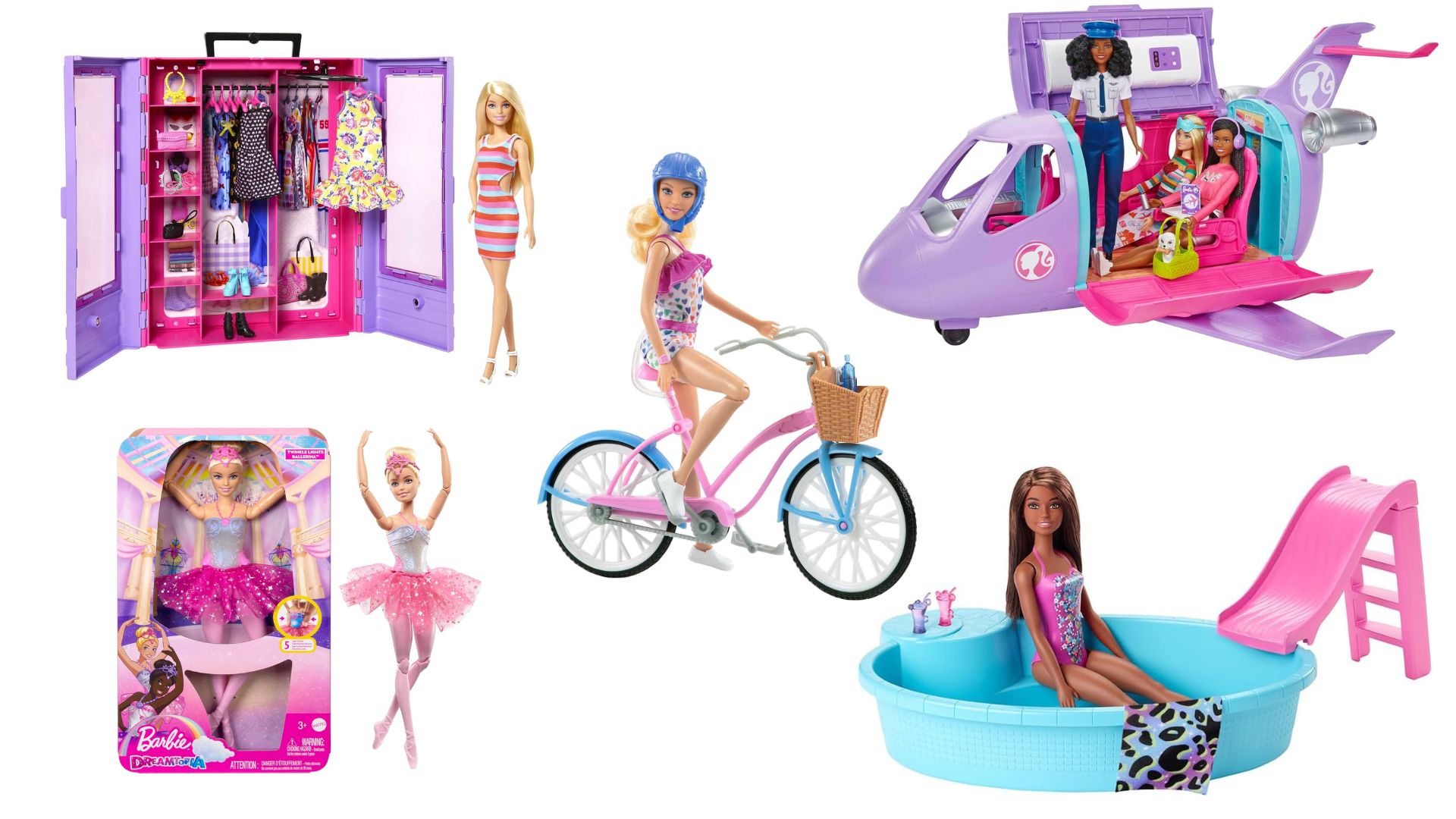 Brinquedos da Barbie com desconto na Black Friday (Fotos: Divulgação / Amazon) 