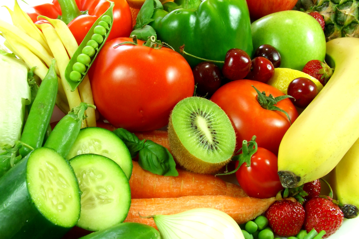 Frutas, verduras, legumes coloridos