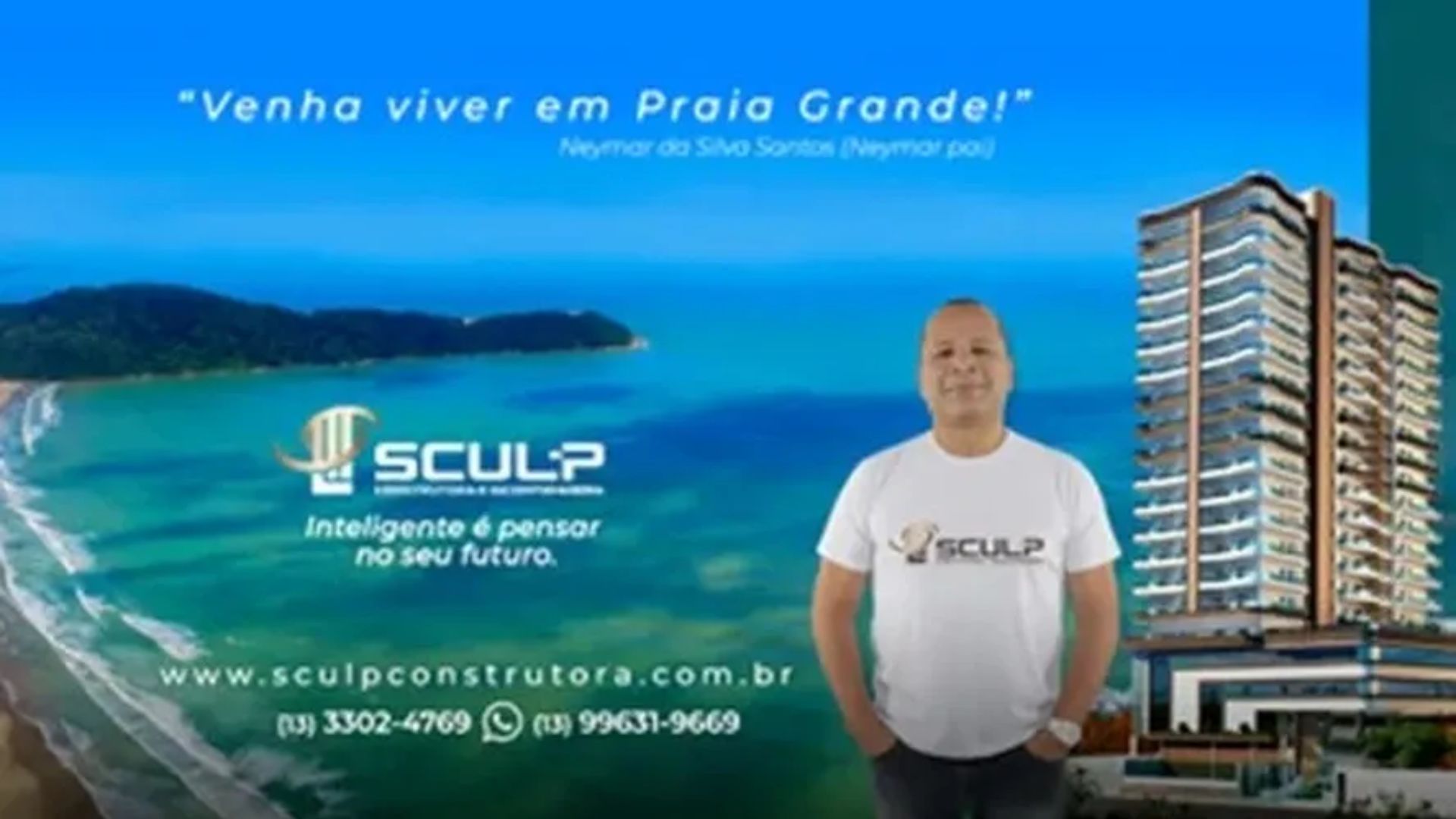 Neymar da Silva Santos em propaganda para construtora Sculp