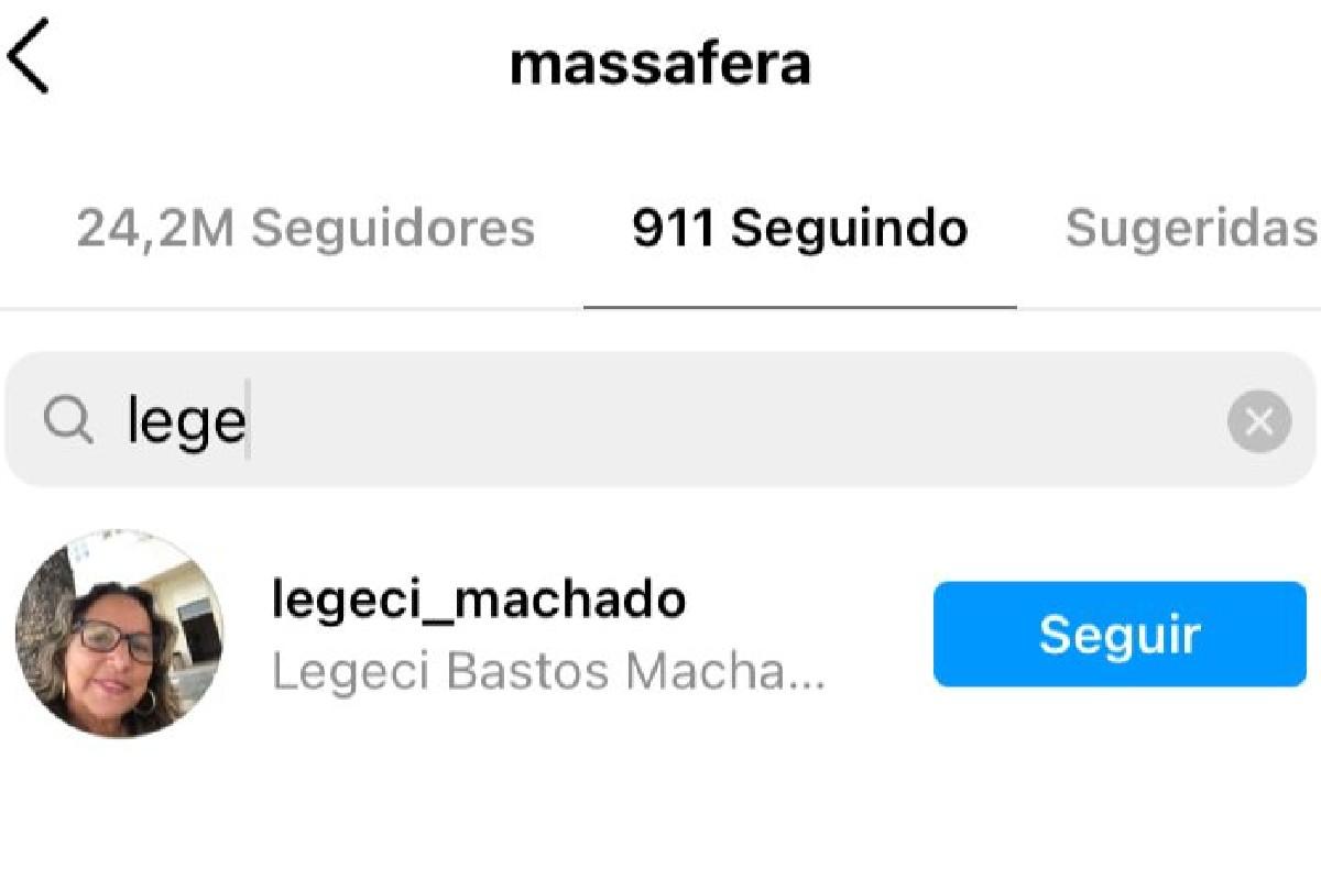 Legeci Machado já seguia Grazi Massafera no Instagram