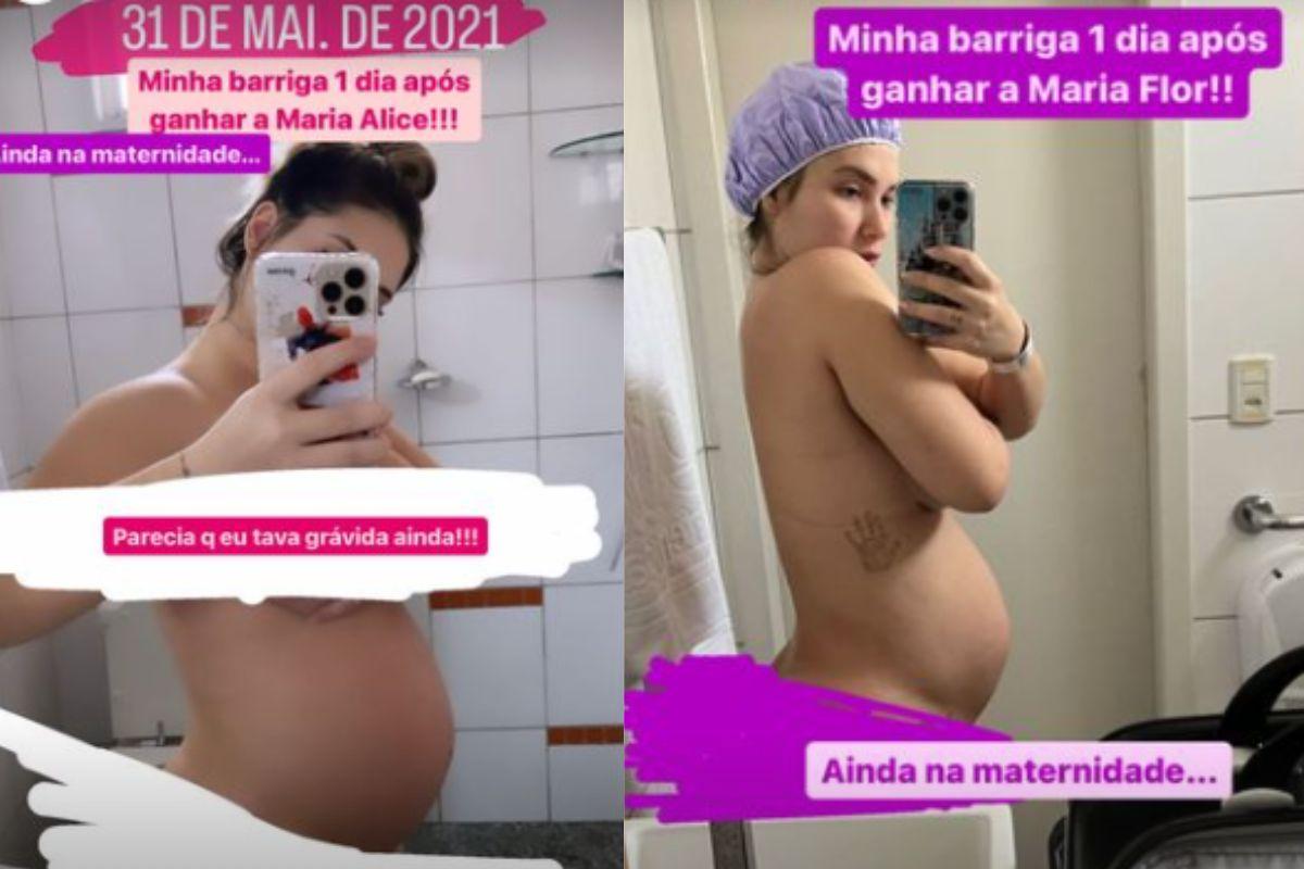 Virginia conta quanto engordou em gravidez das filhas e mostra diferença