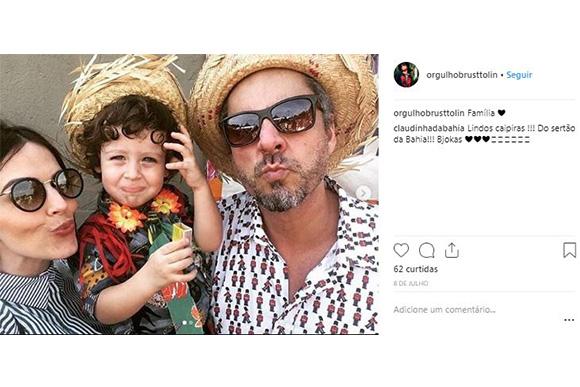 Alexandre Nero publicou foto com o primeiro filho Noá (Foto: Reprodução/ Instagram @orgulhobrusttolin)