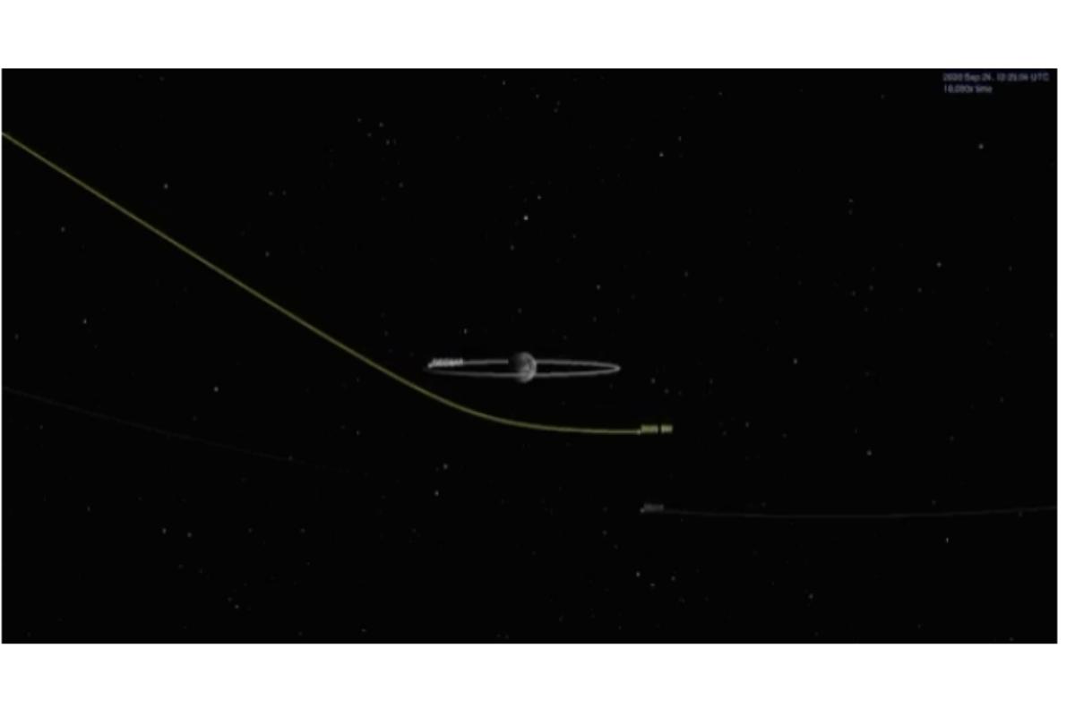 Ilustração da Nasa sobre o asteroide gigante