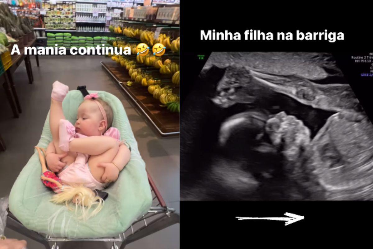 Bebê aparece fazendo ‘acrobacia’ no ultrassom e mania continua após nascimento