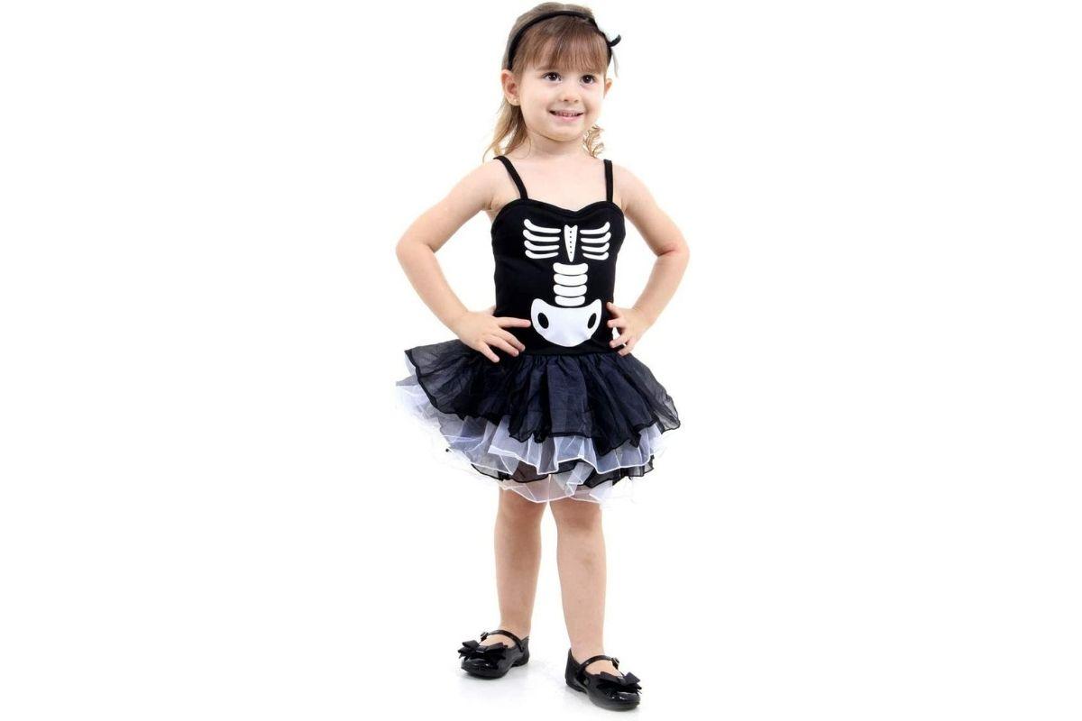 Fantasia infantil para Halloween Esqueleto