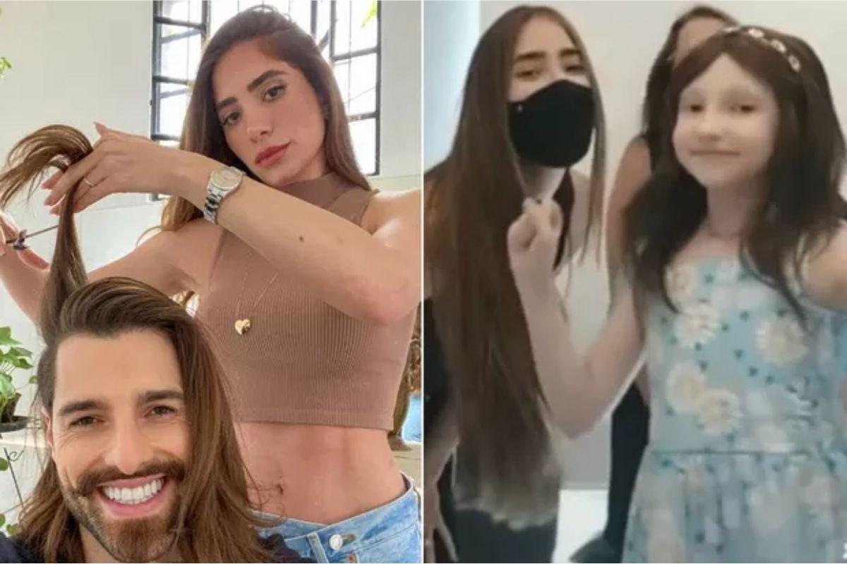 Romana Novais e Alok doam cabelo para menina com Câncer