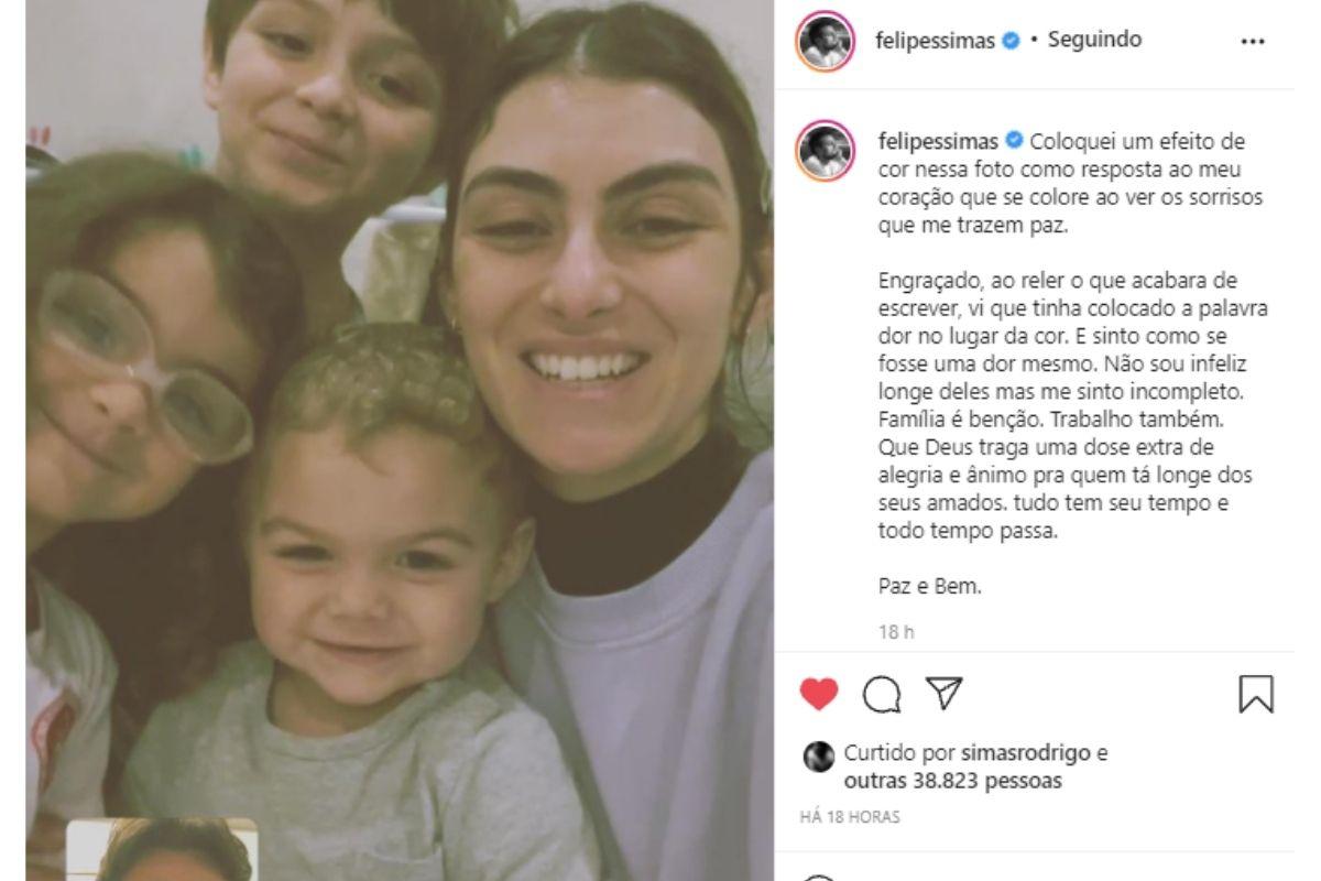 Felipe publicou a homenagem no Instagram