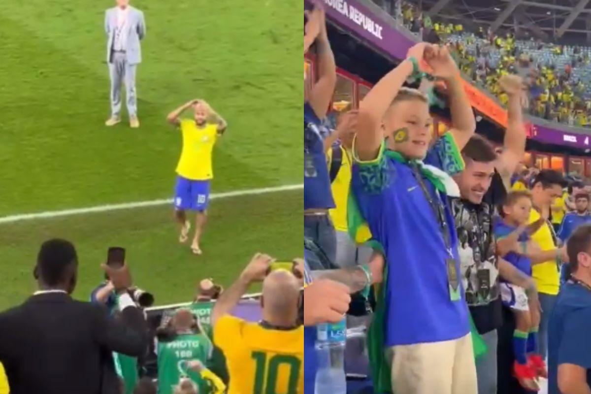 Neymar encontra filho no estádioNeymar encontra filho no estádio