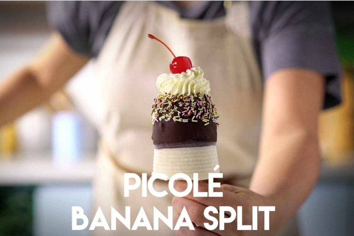 Picolé Banana Split