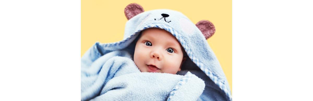 cutest-baby-child-after-bath-with-towel-on-head-picture-id641065772