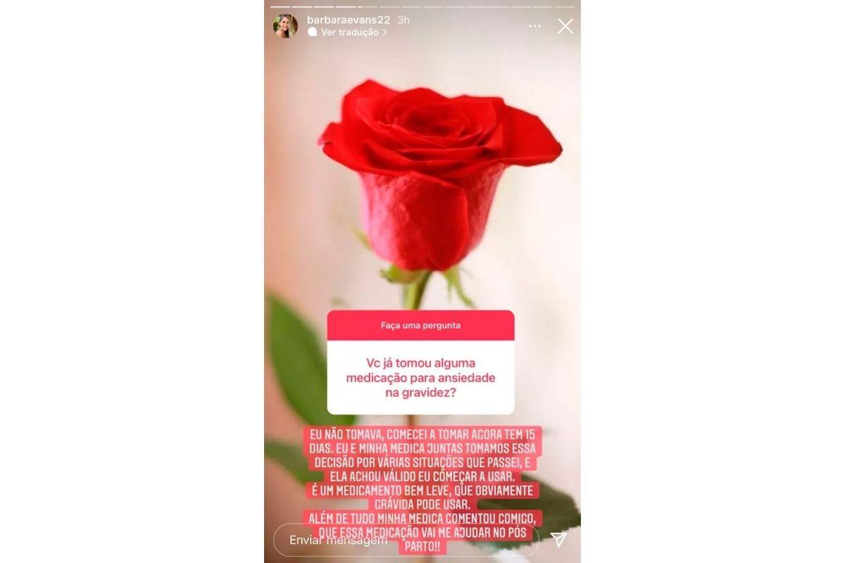 Barbara conversou com seguidores do Instagram