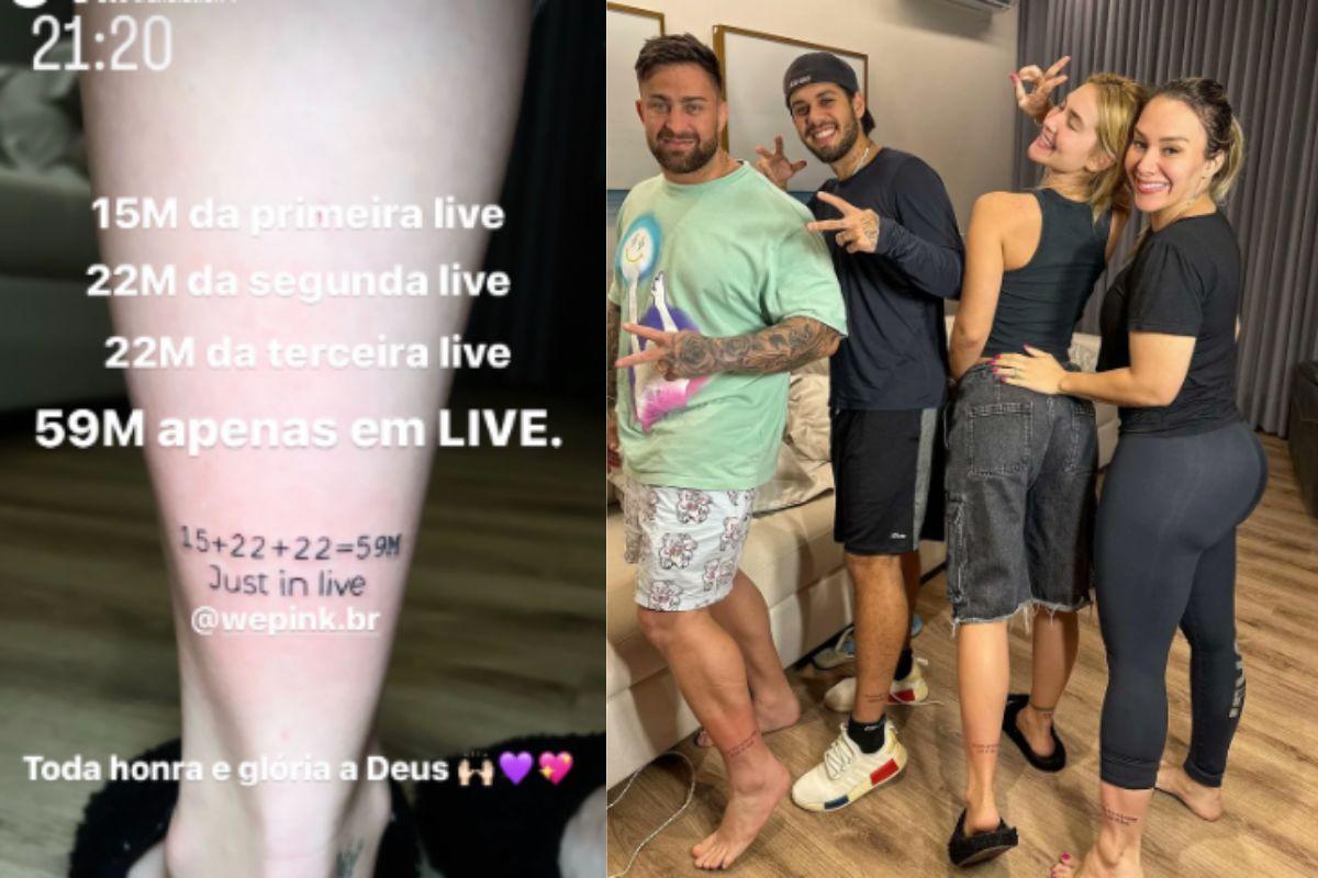 Virginia e Zé Felipe cometem erro em tatuagem e são criticados