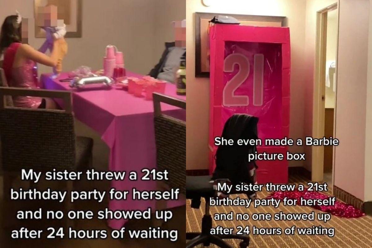 A aniversariante até fez uma cabine da Barbie para tirarem fotos
