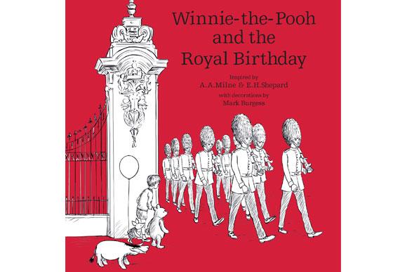 Essa é a capa do livro em que aparecem ilustrações do Príncipe Jorge e da Rainha (Imagem: Reprodução/ "Winnie-the-Pooh and the Royal Birthday")