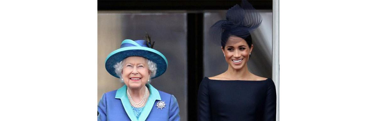 Meghan e a rainha Elizabeth parecem sempre muito próximas (Foto: Getty Images)