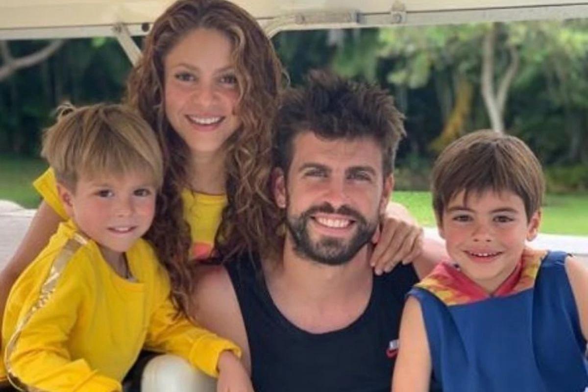 Shakira, Piqué e os dois filhos
