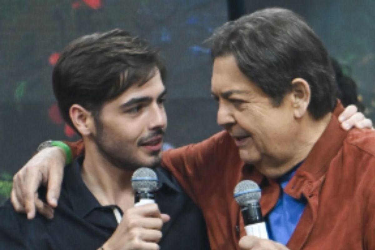 Faustão com o filho, João Guilherme Silva