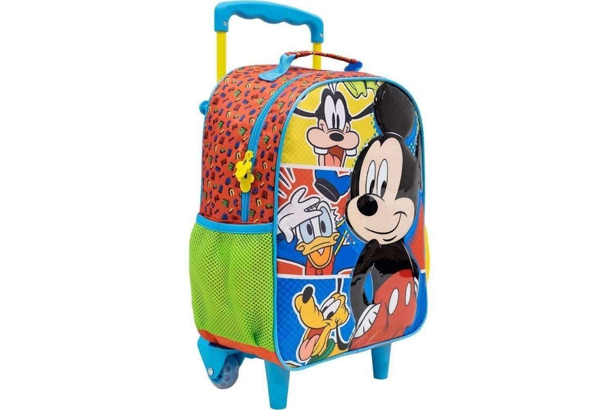 Volta às aulas: mochila escolar de rodinhas Mickey Mouse
