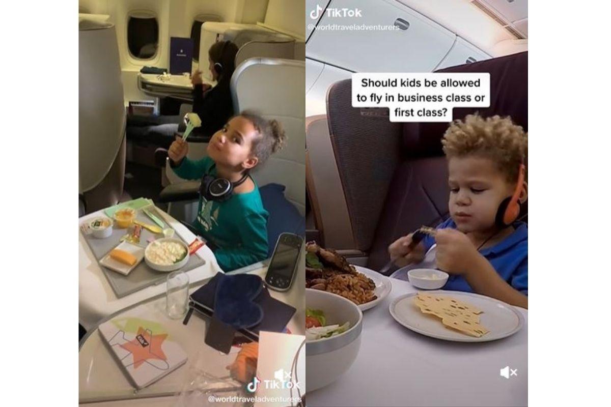 Os filhos de Alexis sempre viajam na primeira classe do avião