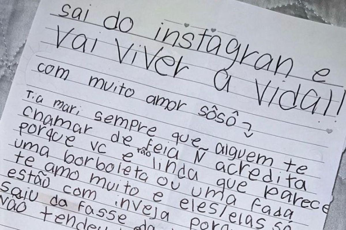 Filha de Cauã Reymond escreve carta para Mariana Goldfarb: "Você é tão linda que parece uma fada" (Foto: Reprodução Instagram)
