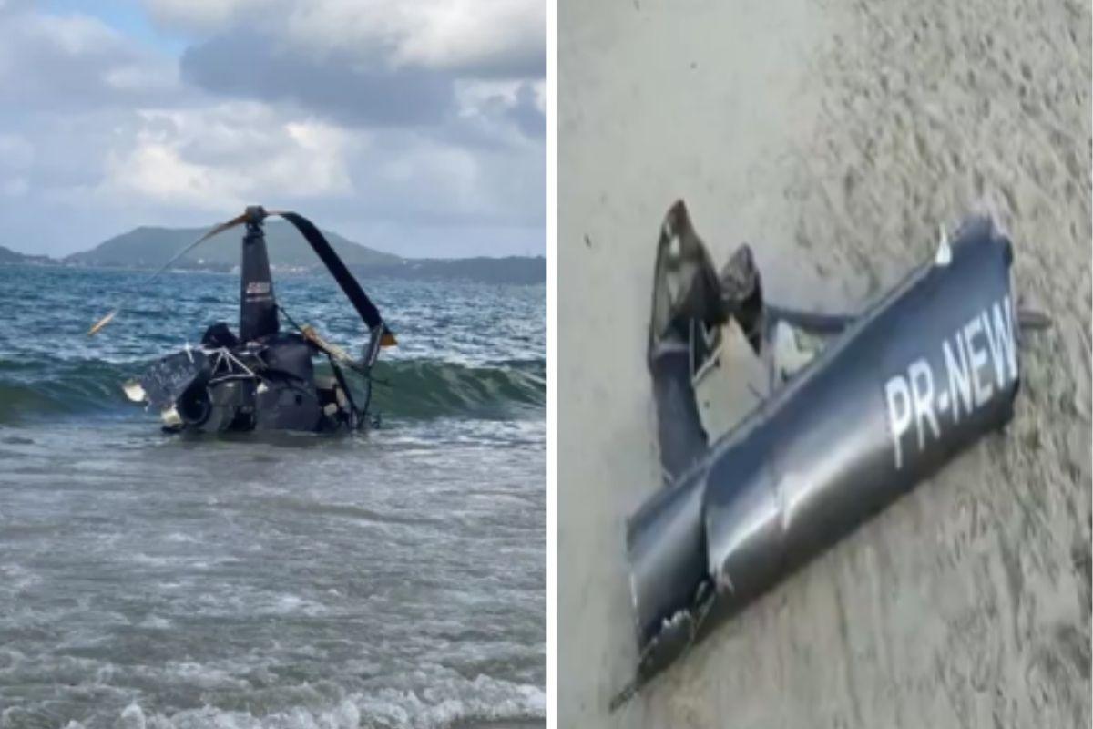 Helicóptero cai em Florianópolis
