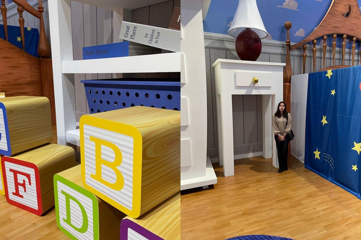 A sala de Toy Story tem objetos gigantes para você se sentir como um brinquedo 