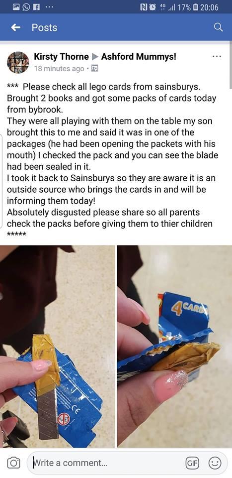 O pacote estava sendo aberto por um de seus filhos (Foto: Reprodução/Facebook)