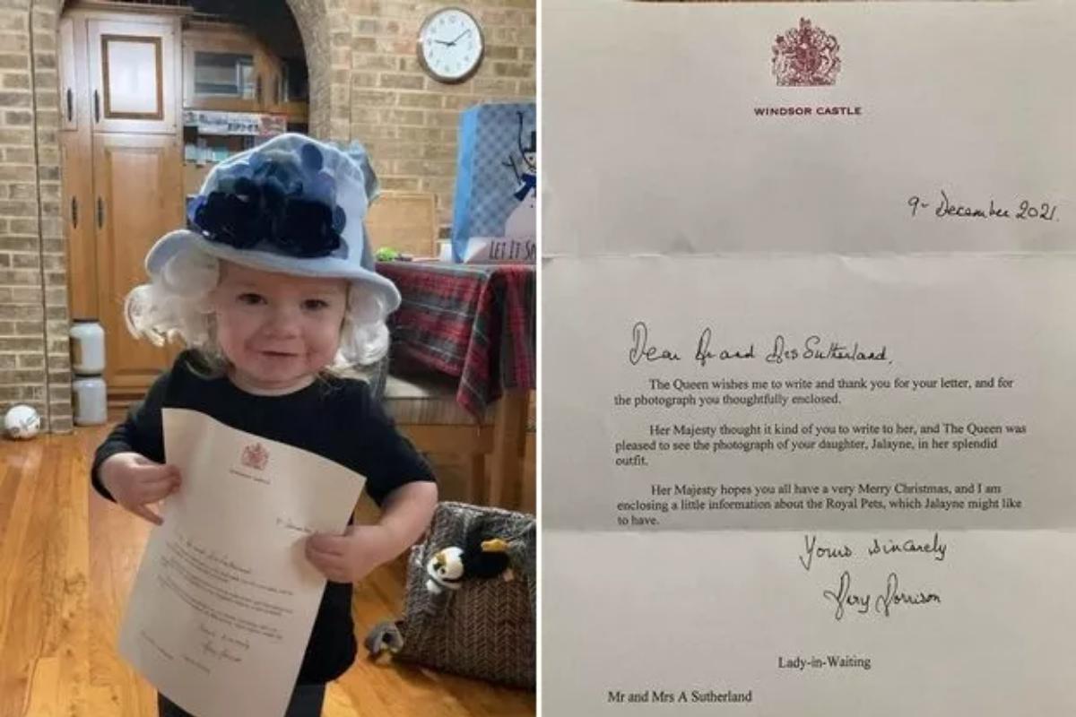 A menina recebeu uma carta diretamente do Castelo de Windsor 