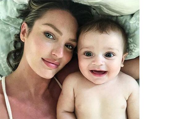 Novo registro de Candice com o filho Ariel (Foto: Instagram/Reprodução)