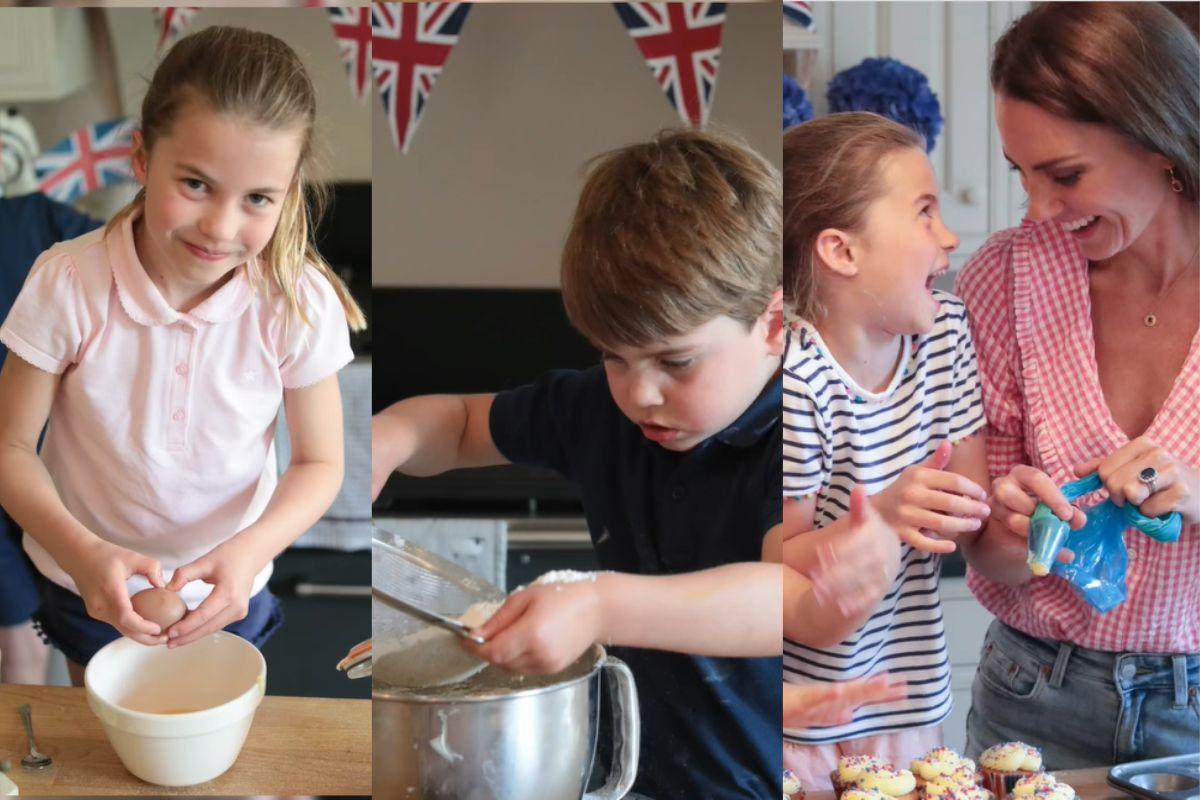 Família real divulga fotos de Kate Middleton cozinhando com os filhos para o Jubileu da Rainha