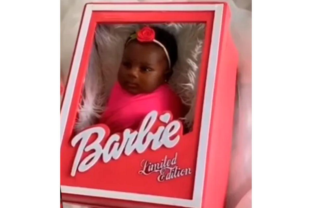 Vídeo de ensaio fotográfico com bebê em caixa da Barbie faz sucesso:  “Parece de mentira”