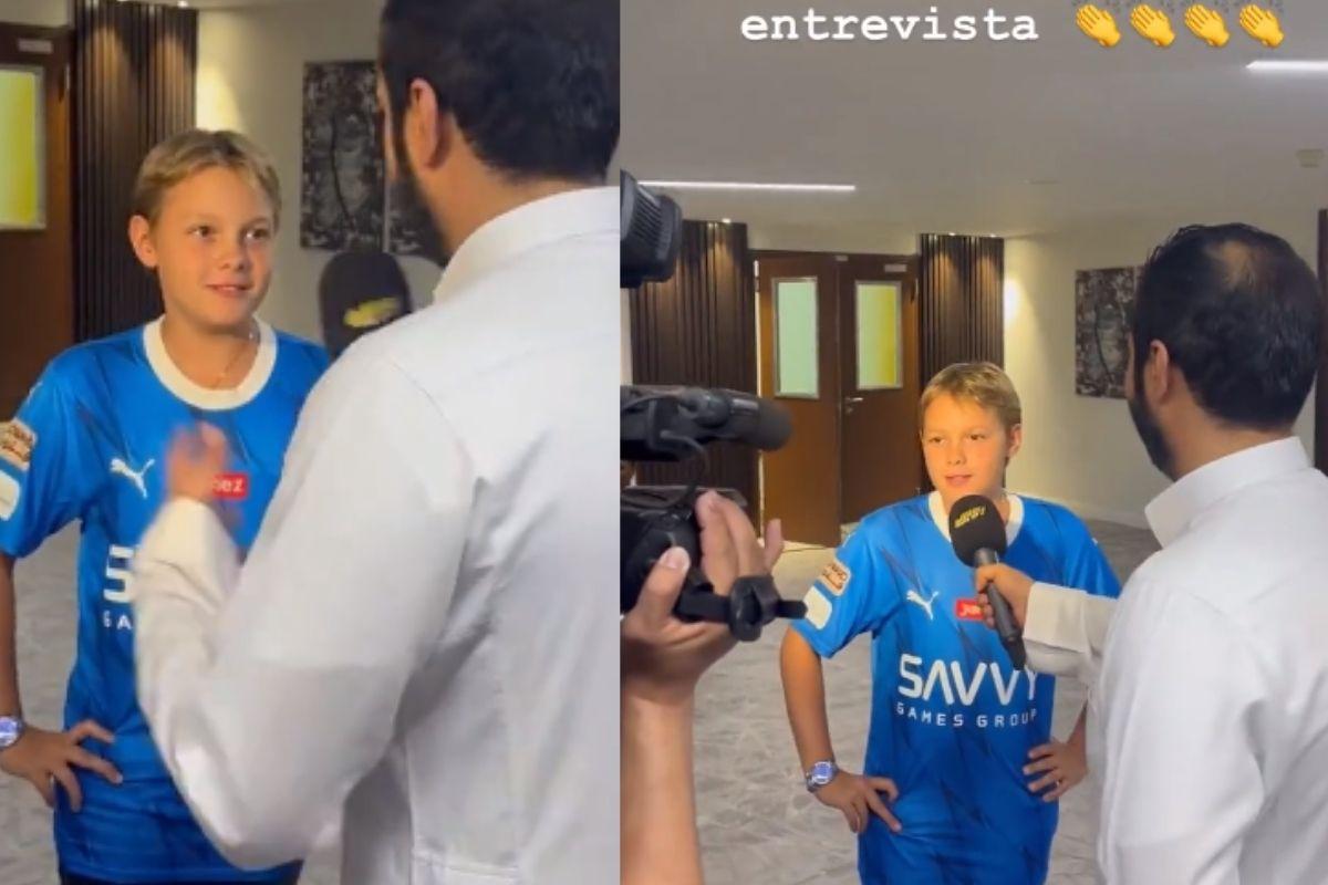 Filho do Neymar em entrevista para Tv saudita 
