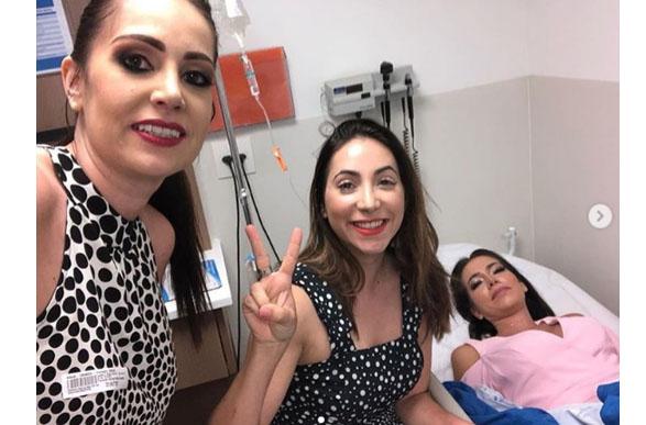 Adriana no hospital. (Foto: reprodução instagram)
