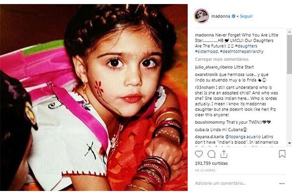 Madonna faz homenagem à filha Lourdes em seu aniversário (Foto: Reprodução/ Instagram @madonna)